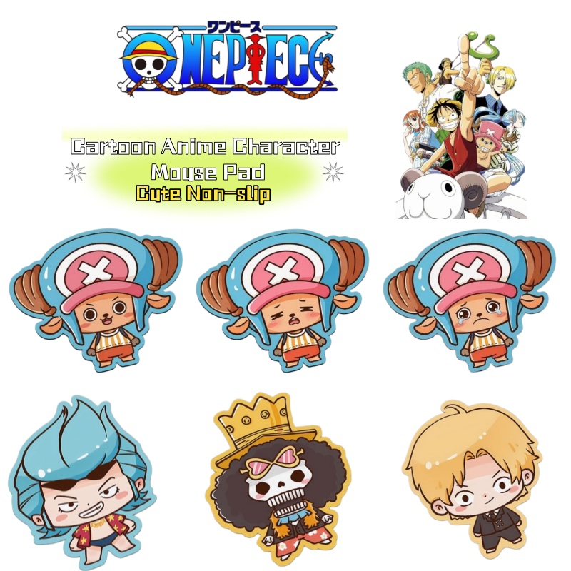Laptop Accessories Cute - แผ่นรองเมาส์ลายการ์ตูนอนิเมะวันพีซน่ารักสไตล์ญี่ปุ่นแผ่นรองเมาส์กันลื่นสองมิติโซโลแผ่นรองคีย์บอร์ดแล็ปท็อป