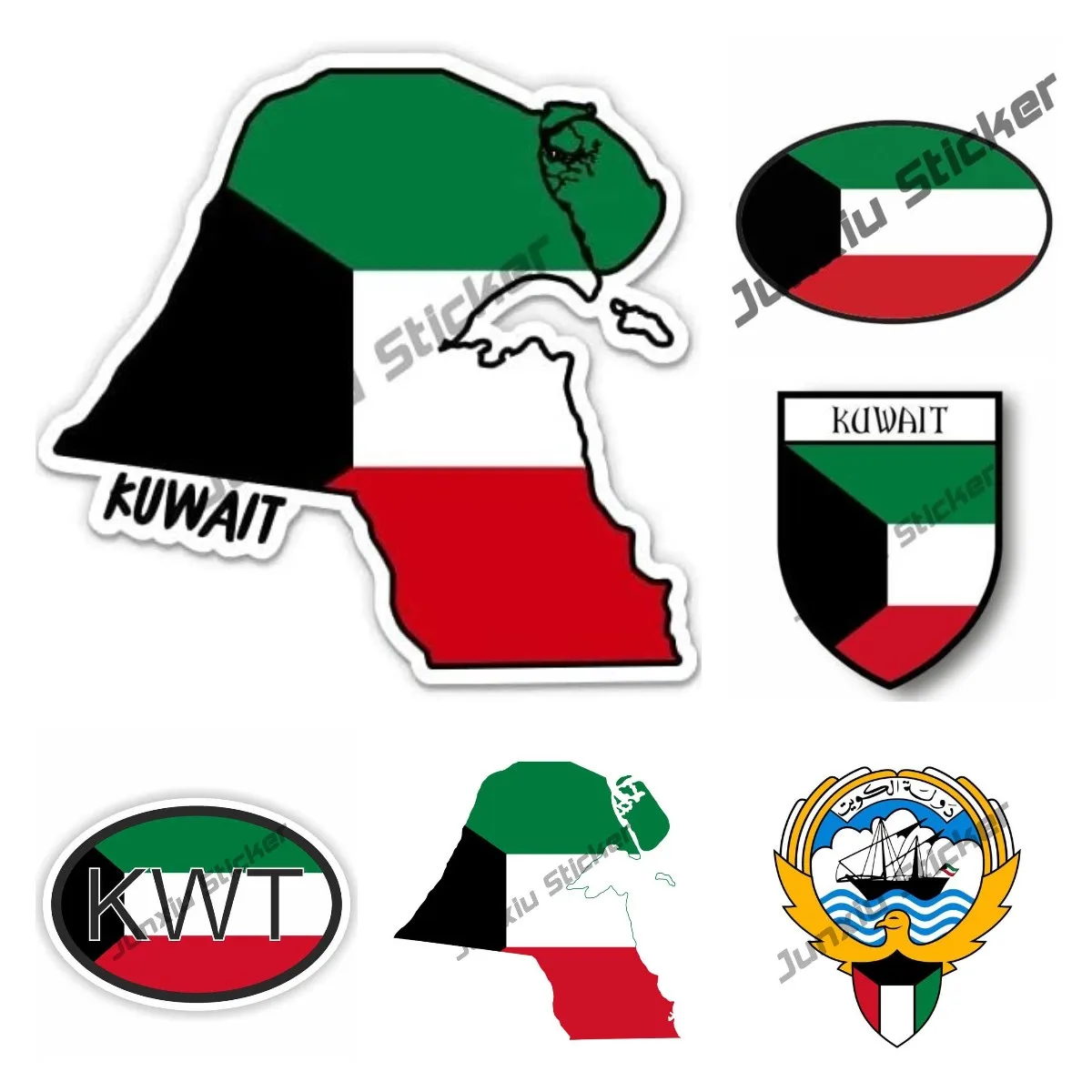 Laptop Accessories Kuwait - คูเวตซิตีแผนที่ธงไวนิลสติกเกอร์รถตลกกระจกมองหลังสติกเกอร์ไวนิลรถจักรยานยนต์อุปกรณ์เสริมสําหรับโทรศัพท์แล็ปท็อป KK13cm
