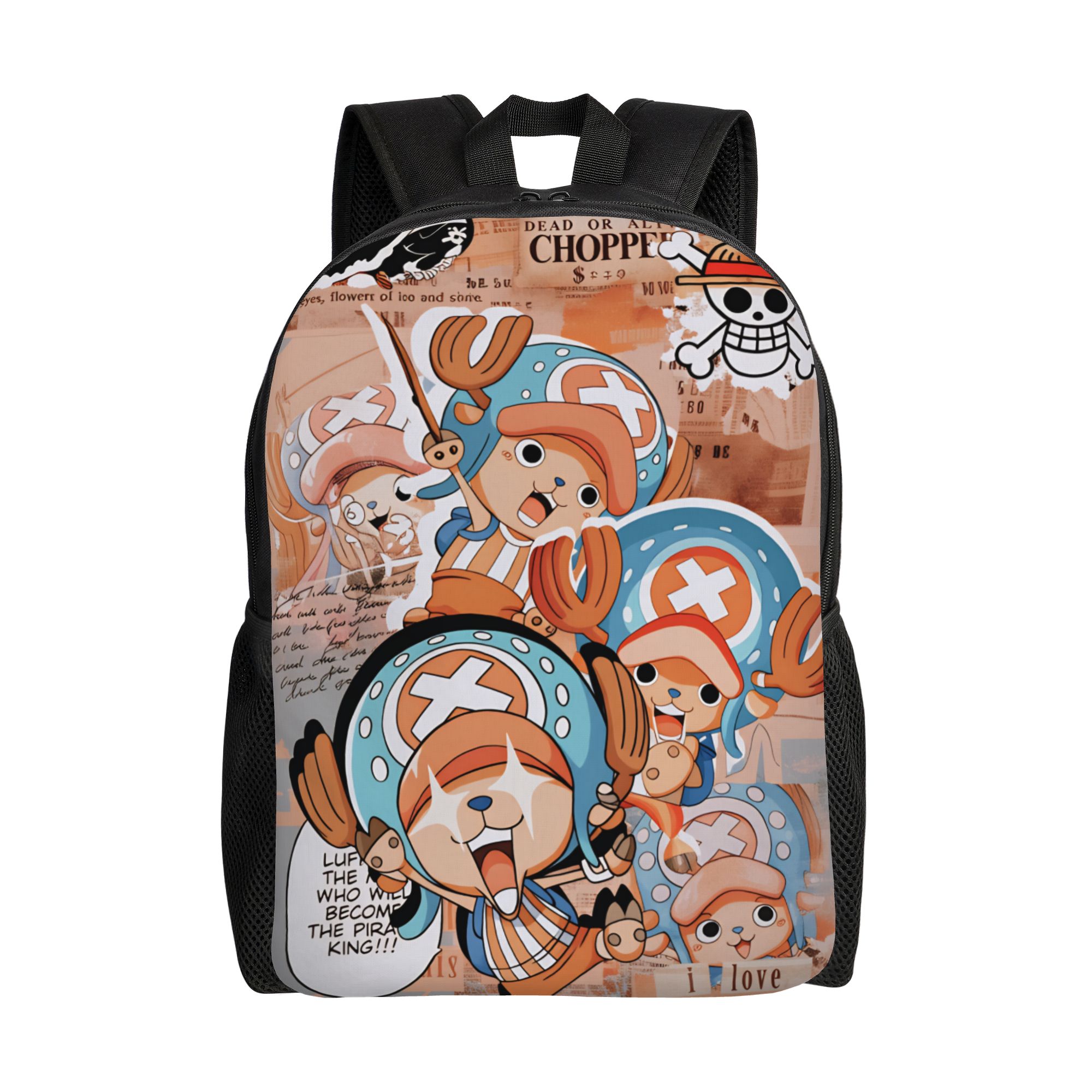 Laptop Accessories Bag For Men - กระเป๋าเป้สะพายหลัง 3D พิมพ์ลายวันพีซ โทนี่ ช็อปเปอร์ส ลายกวาง