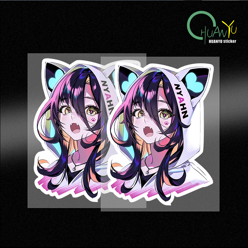 Laptop Accessories Cool - Future สไตล์น่ารักอะนิเมะสาวสติ๊กเกอร์ติดผนัง Cool สีสันเกมห้องแล็ปท็อป Decals Scratch-Proof