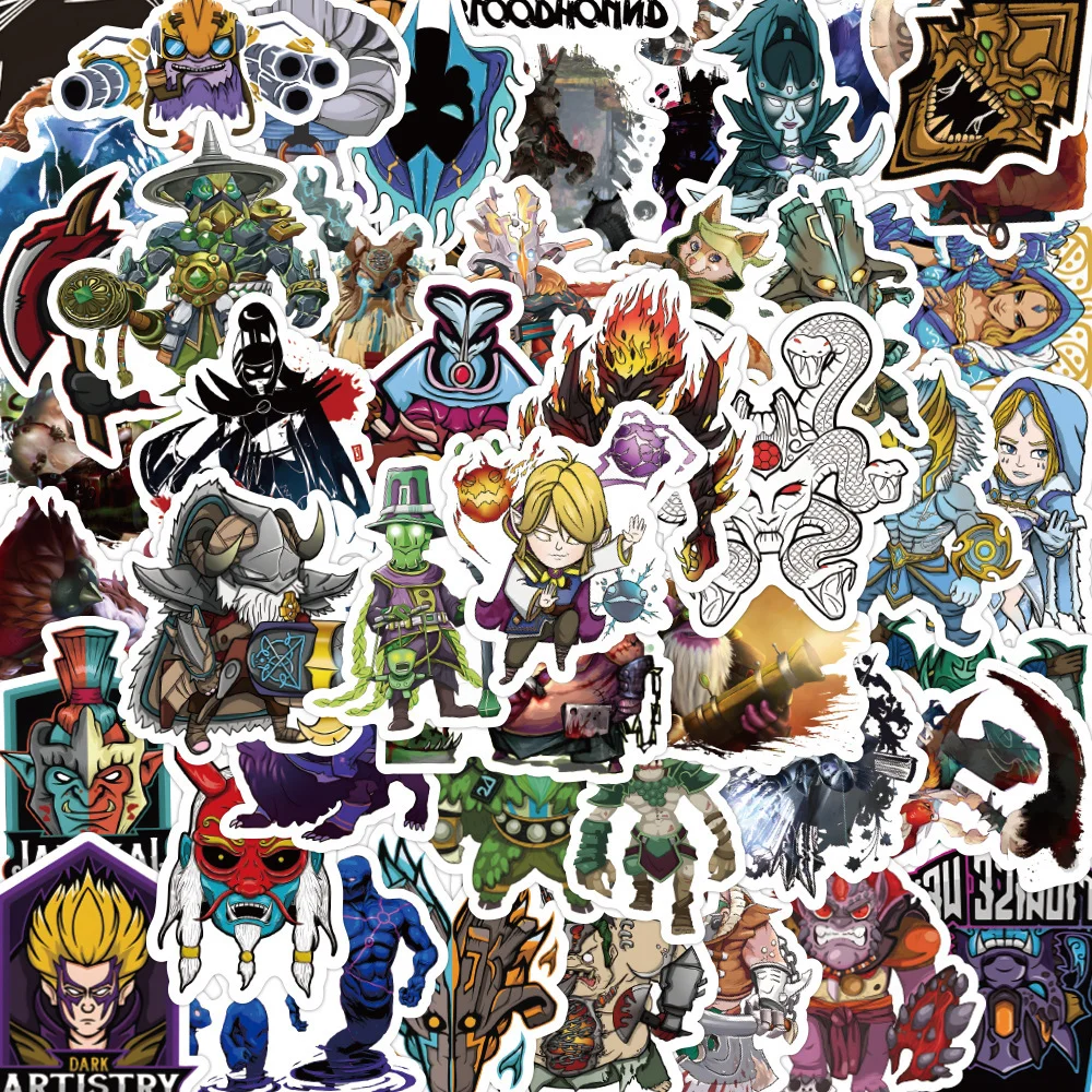 Laptop Accessories Cool - 10/50ชิ้น Dota 2เกมสติกเกอร์การ์ตูนตลกสำหรับกระเป๋าเดินทางจักรยานสติกเกอร์กราฟฟิตีแล็ปท็อปสุดเท่สติกเกอร์สเก็ตบอร์ดเด็ก