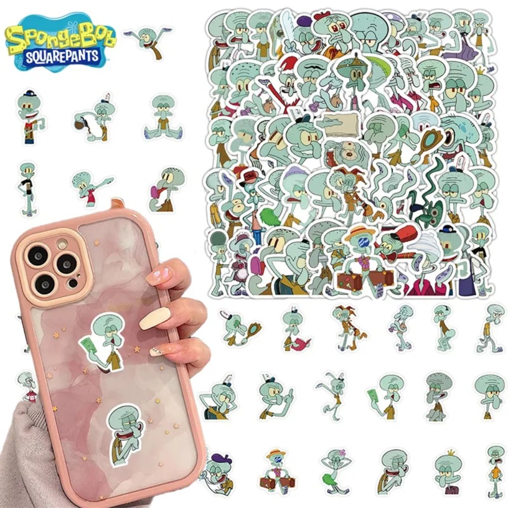 Laptop Accessories Wholesale - สติกเกอร์ตกแต่งลายสพันจ์บ็อบ สควิดวอร์ด 60 ชิ้น สำหรับแล็ปท็อป เคสมือถือ