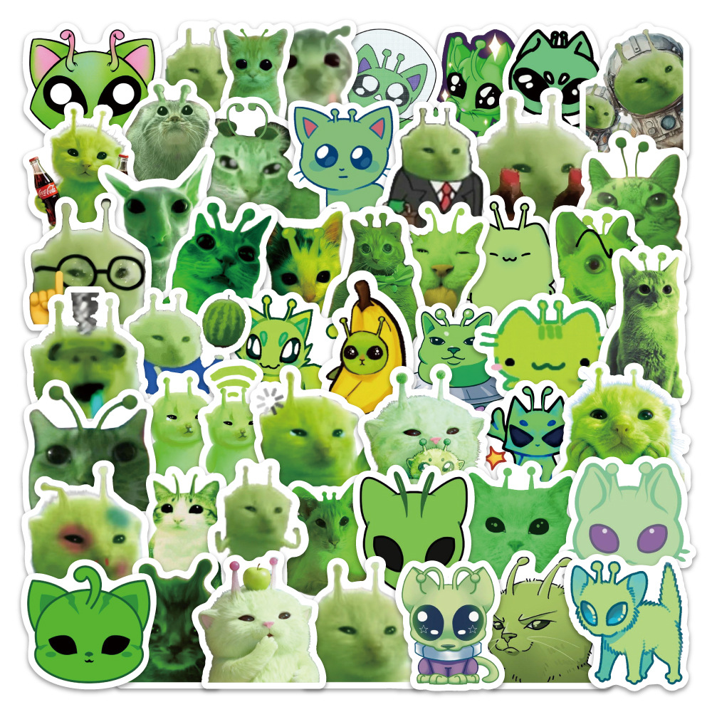 สติกเกอร์อีโมจิแมวเอเลี่ยนสุดน - Laptop Accessories Cute บทวิจารณ์และราคา