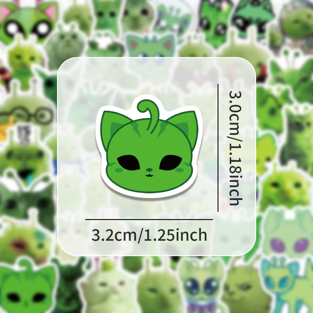 สติกเกอร์อีโมจิแมวเอเลี่ยนสุดน - Laptop Accessories Cute บทวิจารณ์และราคา