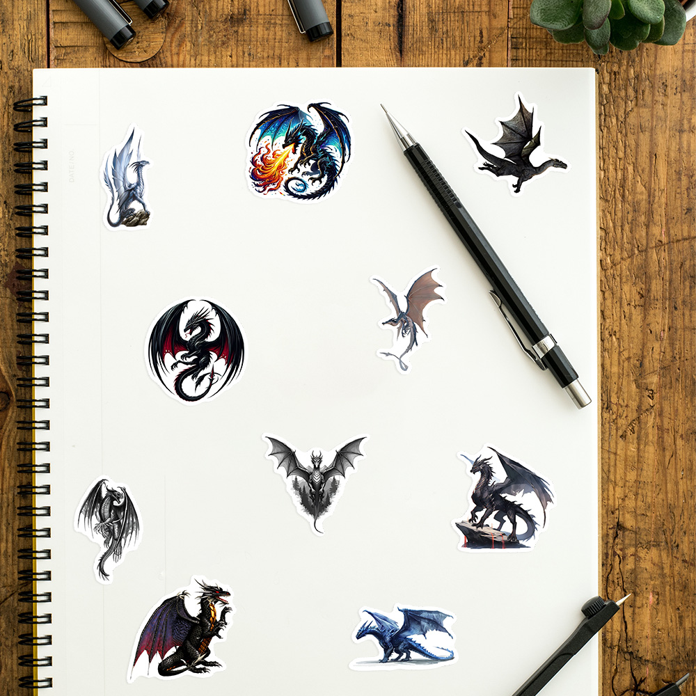 สติกเกอร์มังกรแฟนตาซีสุดเท่ กั - Laptop Accessories Cool บทวิจารณ์และราคา