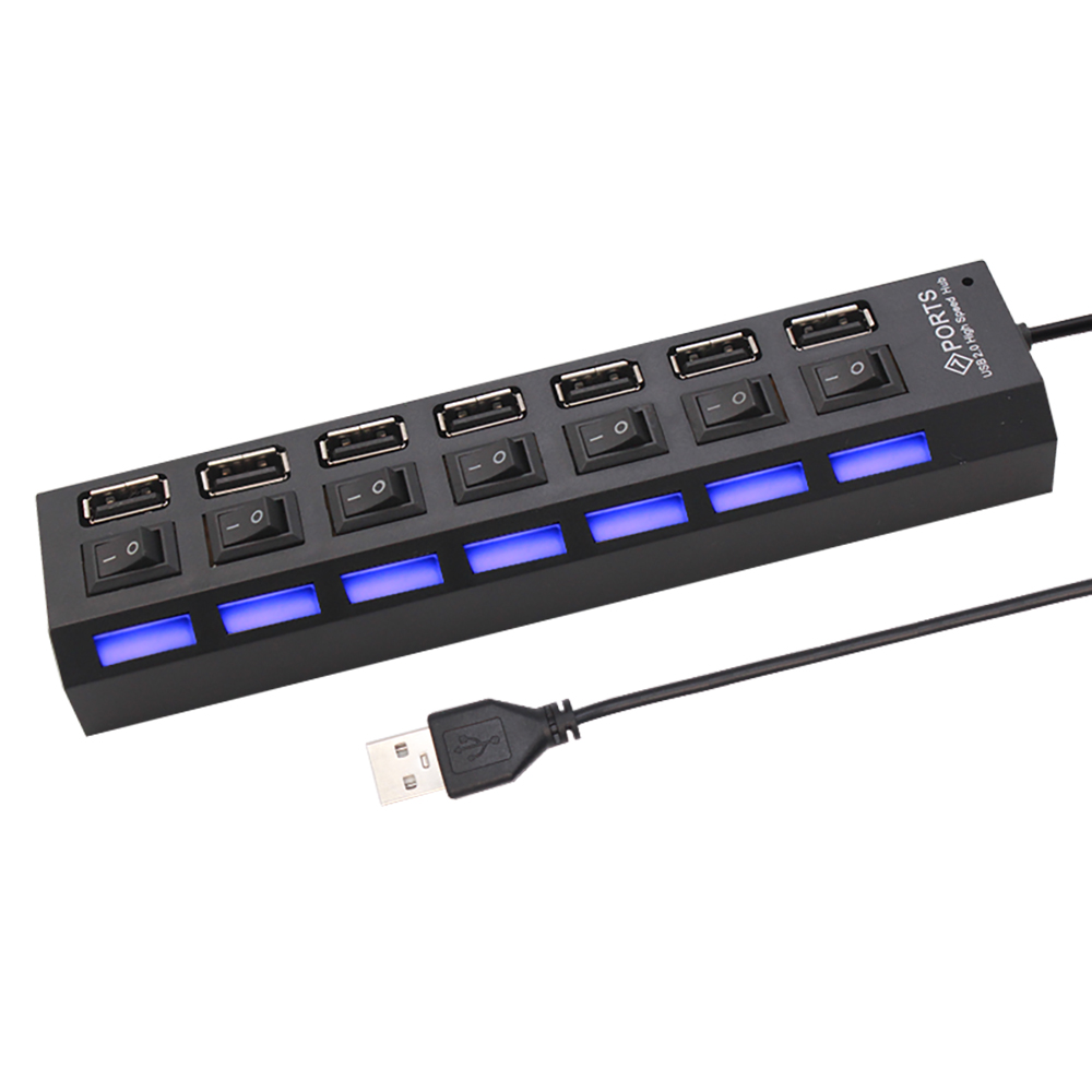 7 พอร์ตยูเอสบี 2.0 ฮับสปลิตเตอ - Laptop Accessories Wholesale บทวิจารณ์และราคา